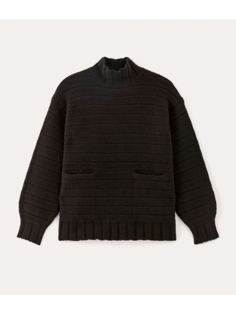Everlane The Oversized Turtleneck in Luxe Merino Women's Size XL in Black NWT!